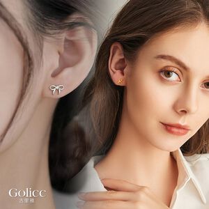 【Gulicc】古莉可 耳環 簡約細緻蝴蝶結鋯石耳環