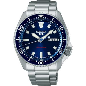|預售|SEIKO 精工 5 Sports SKX 經典復刻機械錶-銀X藍 SRPL83K1/4R36-17K0B