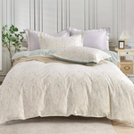 【Betrise】Warm Love Flower Lane | Environmentally friendly printing and dyeing anti-mite and antibacterial 100% combed cotton dual-purpose quilt and bed sheet set - single, , large