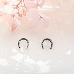 【Angel & Me】Lucky Horseshoe s925 sterling silver earrings Birthday gift, , large