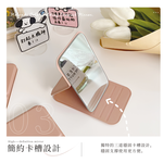 【上手家居】莫蘭迪隨身鏡 莫蘭迪藍(鏡子/小鏡子/桌鏡/折疊鏡/折疊鏡子/折疊化妝鏡/摺疊鏡/隨身鏡子/迷你鏡), , large
