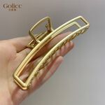 【Gulicc 】古莉可 髮夾 韓系金屬長方形髮夾, , large