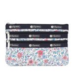 |快速出貨|Lesportsac 3-zip Cosmetic 三層拉鍊化妝包 - 織錦花語, , large