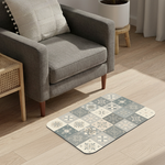 【怪獸】rubber anne 10秒頂吸 軟式珪藻土吸水地墊 花璽系列 (60x40cm) -柔霧微光, , large