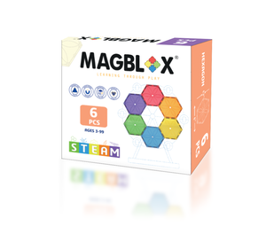 [好研所]MAGBLOX® 美學磁力片 六角形 - 繽紛 (6pcs)