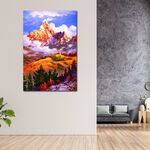 【御畫房】神山 國家一級畫師手繪油畫60×90cm(VF-23), , large