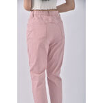 (M) 高腰質感丹寧牛仔粉色長褲二手衣, , large