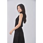 (S) bear two style質感羊毛高領無袖黑色上衣二手衣, , large