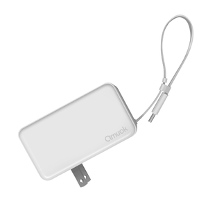 【amuok】COMPACT STRENGTH Charger with Power Bankfor iPhone(White)