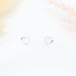 【Angel & Me】鏤空 裸感 愛心 一對 s925 純銀 耳環 耳夾 情人節, , large