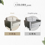 【Hampton 漢汀堡】安得烈皮面雙人沙發-石墨灰, , large