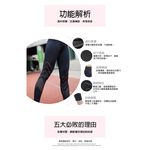 【LOTUS】腿部網眼無縫彈力運動緊身九分褲-個性黑, , large