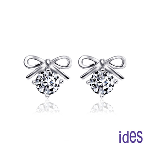 [ides愛蒂思] GIA 60分D/VS1八心八箭完美車工鑽石耳環/蝴蝶結（一邊各30分）