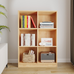 【AOTTO】簡約實木三層六格落地收納置物櫃/書櫃-80公分(WD-039), , large