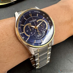 [星晴錶業]CITIZEN手錶,42mm,CI00024寶藍色錶面銀錶殼金銀相間精鋼錶帶款, , large
