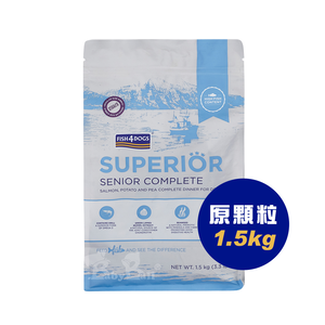 【倆寶貝精品館】海洋之星FISH4DOGS 強化升級配方(老犬/體重控制成犬  原顆粒-1.5kg )