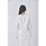 (L) uniqlo排扣白色襯衫上衣二手衣, , large