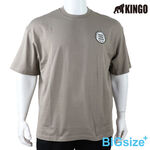 KINGO-超大尺碼-純棉 圓領T-丈青-515009, , large