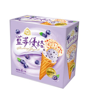 cone-blueberry yogurt icecream