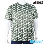 KINGO-大尺碼-排汗 圓領T-軍綠-513640, , large