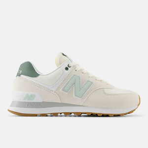 Kixpress-New Balance 574 女 運動休閒鞋 復古鞋 麂皮 舒適 緩震 果凍綠 [WL574CGR]