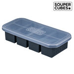 官方直營【Souper Cubes】多功能食品級矽膠保鮮盒4格_曜石灰(250ML/格), , large