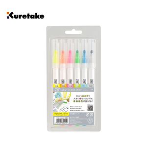 *需預訂【Kuretake吳竹】ZIG Clean Color Dot點點筆 螢光色 六入組 (TCSD-6100-6)