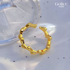 【Gulicc】古莉可 戒子 日韓柳葉金枝可調戒子