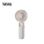 igrass Folding Double Blade Powerful Silent Fan - Egg White, , large