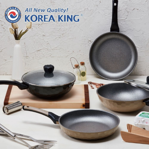 【Korea King】Granite Marble non-stick coated wok 28cm