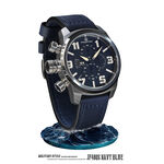 elegantsis 愛樂時 JF48QS-陸海空三軍大錶徑三眼計時手錶-海軍藍/48mm ELJF48QS-OU06L, , large