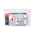 【Kuretake 吳竹】ZIG Clean Color Dot 點點筆 一般色 六色組 /盒 TC-6100-6V(日本品牌), , large