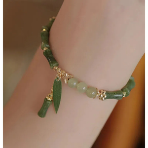 【A&R】招財開運 天然和田玉+竹節橄欖石手鍊附精美禮盒,  【A&R】招財開運 天然和田玉+竹節橄欖石手鍊附精美禮盒