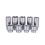 4分手動長套筒 8mm-32mm 短套筒 白短台灣製造 1/2" 三分 6角12角 白色 鏡 霧面CR-V鉻釩, , large