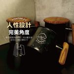 【純鈦暖心餅乾杯-冰曜黑】350ML馬克杯 咖啡杯 加熱杯墊 環保杯 鈦杯, , large