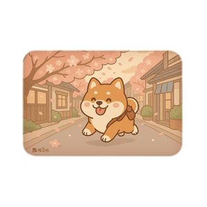 【Monster】 Soft Diatomaceous Earth Absorbent Mat – Cute Dog Series (60x40cm) – Sakura Shiba