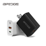 iBRIDGE PD30W Dual Port Fast Charger - White, , large