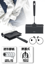 掀蓋式短柄膠黏拖把-60周-1支+百研/通用型膠黏補充包/60周-3入×3包-1組, , large