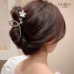 【Gulicc 】古莉可 髮夾 貓眼石花朵 精緻抓夾, , large