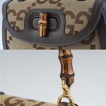 Small bamboo bag for hand/crossbody use, , large