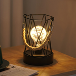 LED鐵藝檯燈【多款可選】 LOFT工業風 燈 夜燈 檯燈 桌燈 吧檯燈 裝飾 紅酒燈 酒杯燈 酒瓶燈, , large