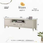 【Hampton 漢汀堡】丁尼生淺白6尺長櫃, , large