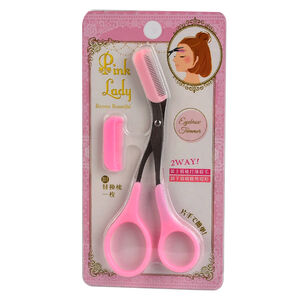 Pink Lady Eyebrow Comb Scissors