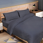 【多利寶寢具】FITNESS 純棉素色雙人被套-深灰色, , large
