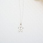 【Angel & Me】Gingerbread Man Shrek s925 sterling silver necklace Christmas gift, , large