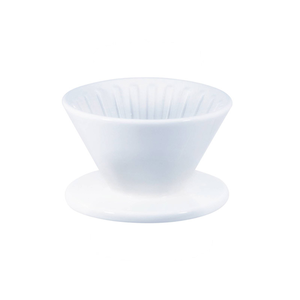 PEARL HORSE Cone Ceramic Coffee Dripper – 1–4 Cups, White – JA-06-02-C-W