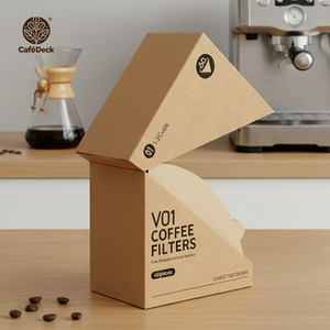 CafeDeck︱錐形咖啡濾紙 100枚盒裝 V60 手沖濾紙 咖啡過濾 原木漿濾紙 無漂白 咖啡濾紙 扇形濾紙 萃取濾紙