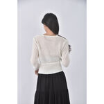 (S) hello蕾絲白色長袖上衣二手衣, , large