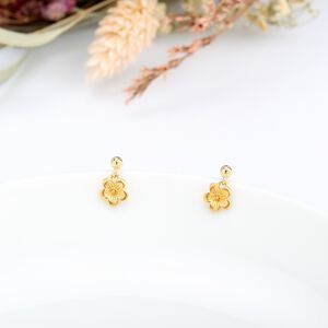 【Angel & Me】梅花 Plum Flower 14KGF 包金/注金 耳環 耳夾 一對 情人節 禮物