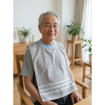 [凱美棉業] 4入組 隨機出色 MIT台灣製 28兩厚實 純棉透氣成人圍兜/口水巾 精緻帶緞素色款, , large